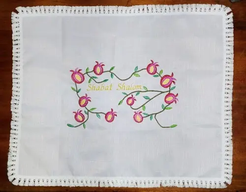Toalha Decorada para Cobrir Bandeja -shabat