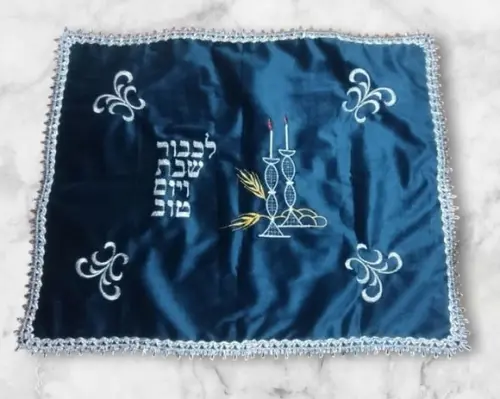 Toalha Decorada para Cobrir Bandeja -shabat
