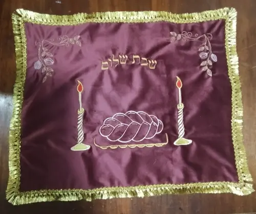 Toalha Decorada para Cobrir Bandeja -shabat