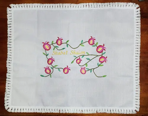 Toalha Decorada para Cobrir Bandeja -shabat