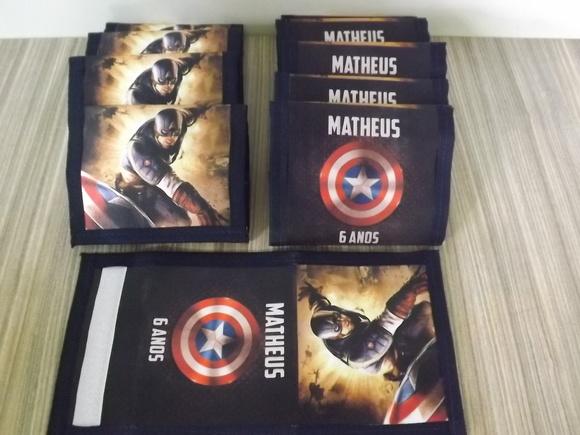 Carteira Personalizada Capitão América