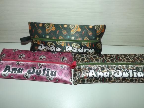 Estojo Personalizado Caveira Mexicana Rosa