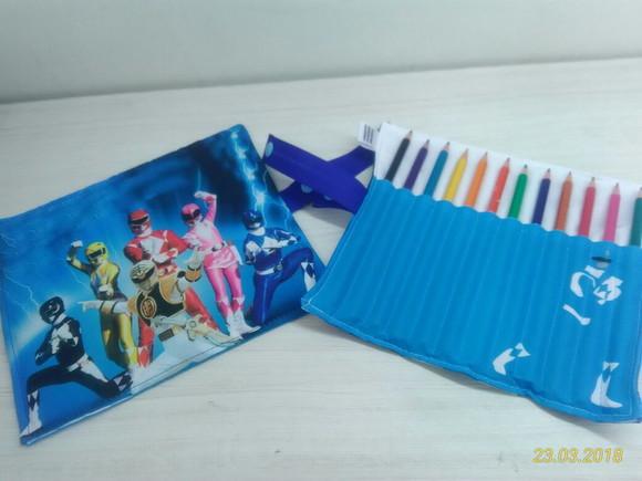 Estojo Rolinho Power Ranger Menino