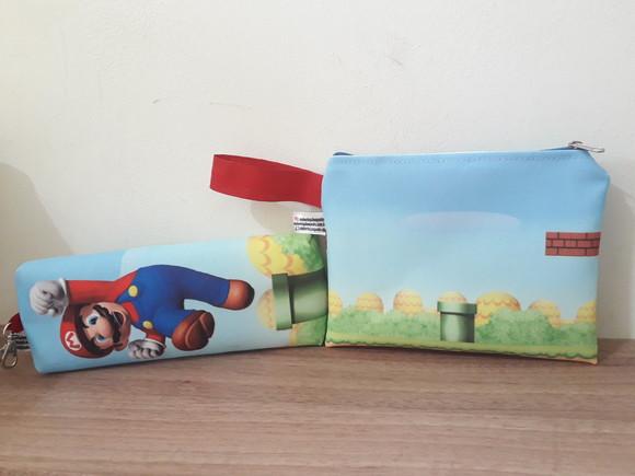 Kit Estojo e Necessarie Mario Bros