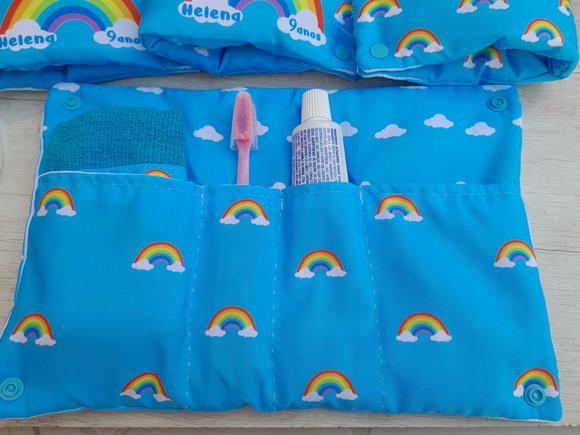 Kit Higiene Luxo Festa do Pijama Arco Íris