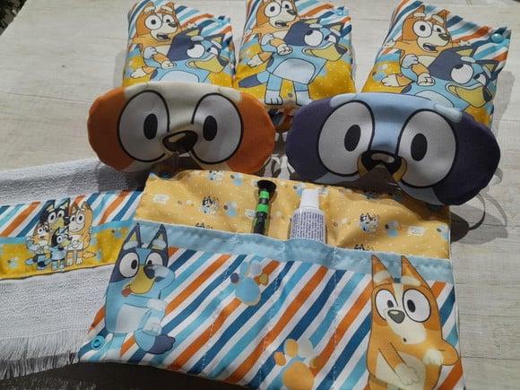 Kit Higiene Luxo Festa do Pijama Bluey e Bingo