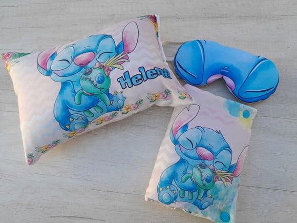 Kit Higiene Luxo Festa do Pijama com Almofada Stitch