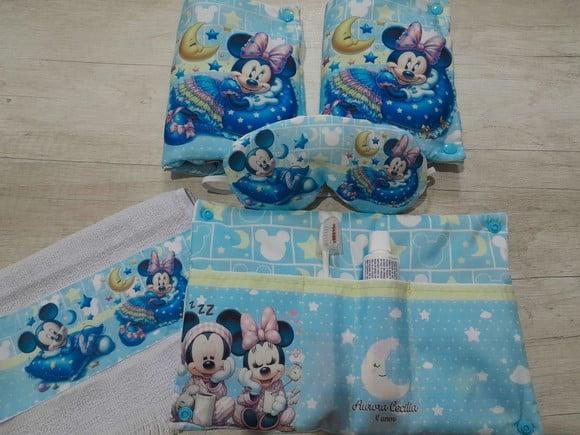 Kit Higiene Luxo Festa do Pijama Mickey e Minnie