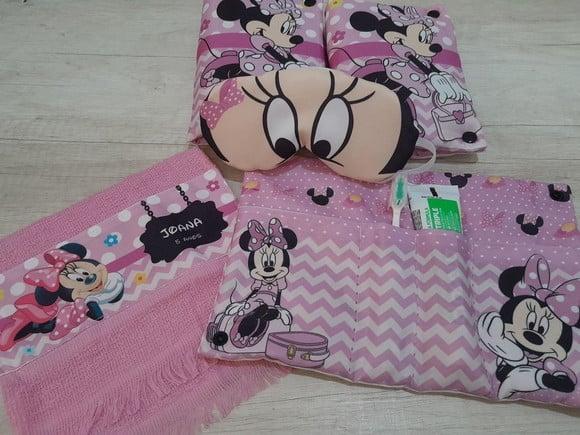 Kit Higiene Luxo Festa do Pijama Minnie Rosa