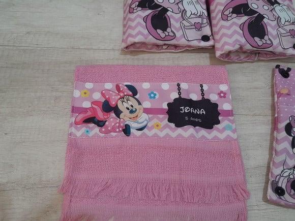Kit Higiene Luxo Festa do Pijama Minnie Rosa