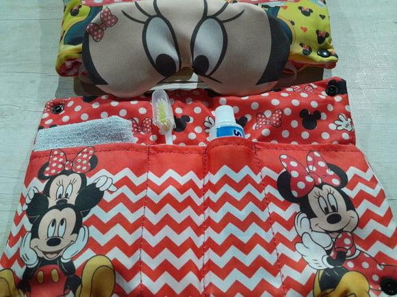Kit Higiene Luxo Festa do Pijama Minnie Vermelha