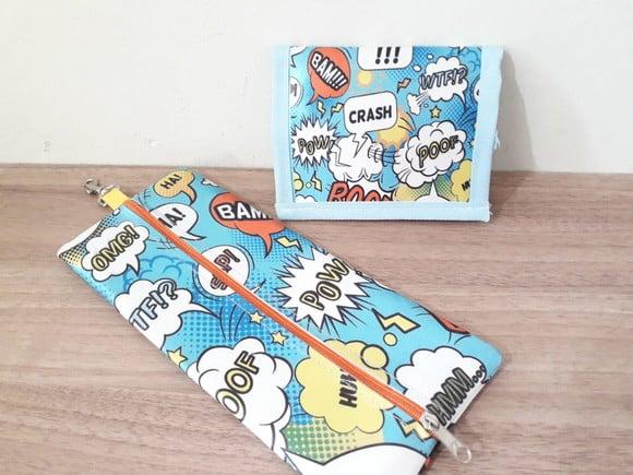 Kit Jovem Carteira e Estojo Heróis