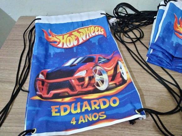 Kit Mochila e Tapa Olho Infantil Hot Wheels