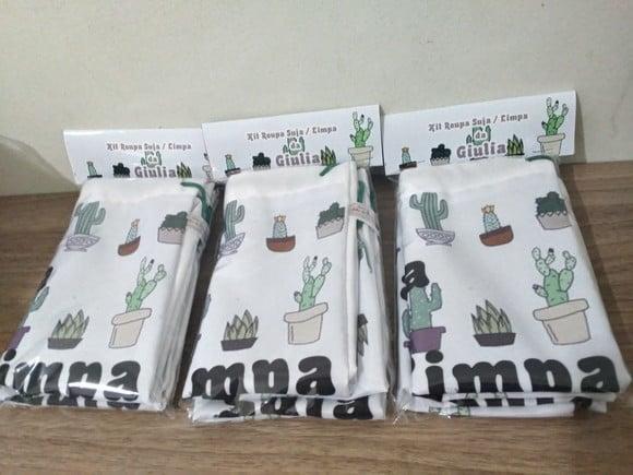 Kit Roupa Suja Roupa Limpa Cactos