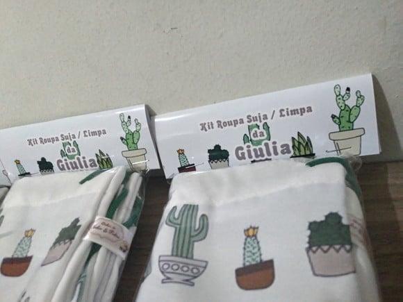 Kit Roupa Suja Roupa Limpa Cactos