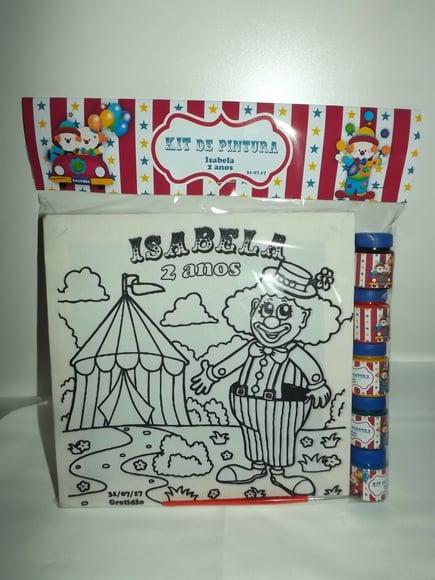 Kit Tela de Pintura Circo com Lapela