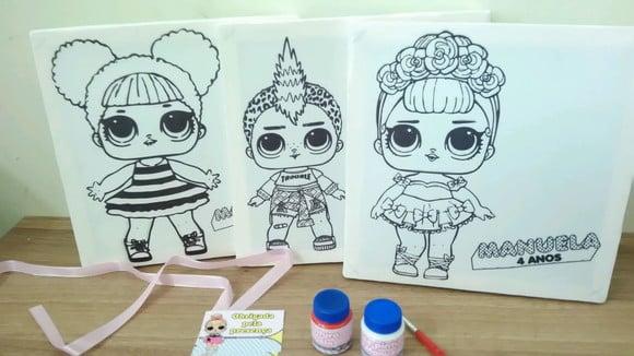 Kit Tela de Pintura Guache Lol Surprise