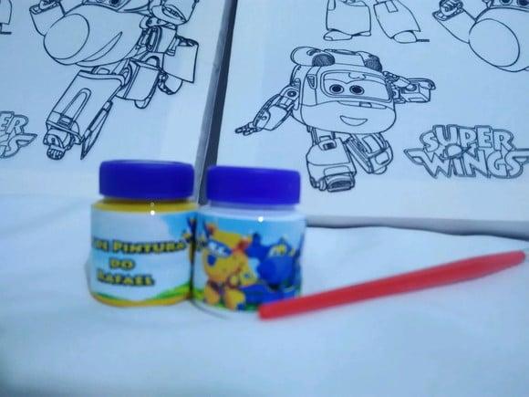Kit Tela de Pintura Guache Super Wings