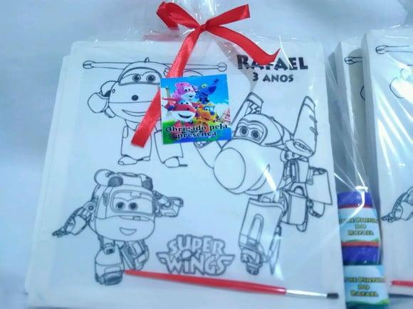 Kit Tela de Pintura Guache Super Wings