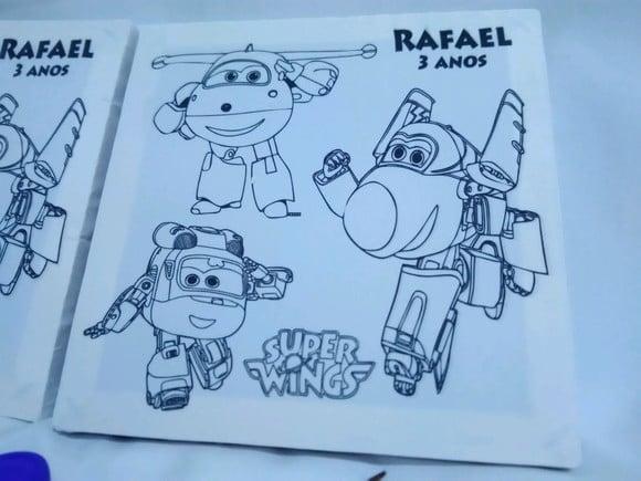 Kit Tela de Pintura Guache Super Wings