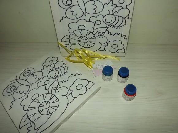 Kit Tela de Pintura Jardim Encantado