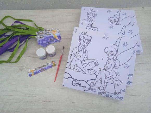 Kit Tela de Pintura Sininho e Pater Pan