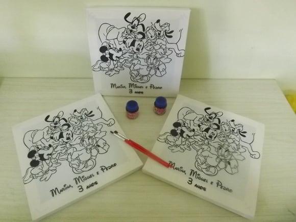 Kit Tela de Pintura Turma do Mickey