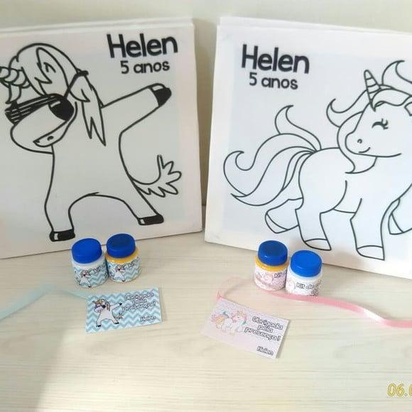 Kit Tela de Pintura Unicórnio