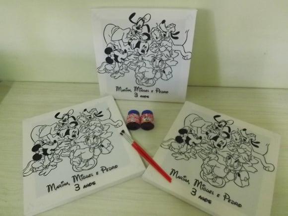 Kit Tela de Pintura Turma do Mickey