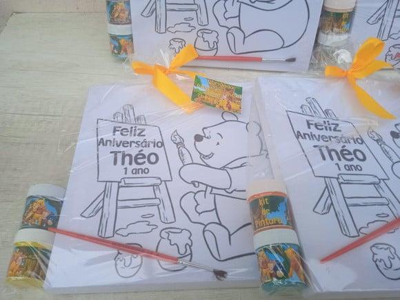 Kit Tela de Pintura Ursinho Pooh