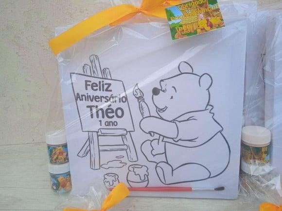 Kit Tela de Pintura Ursinho Pooh