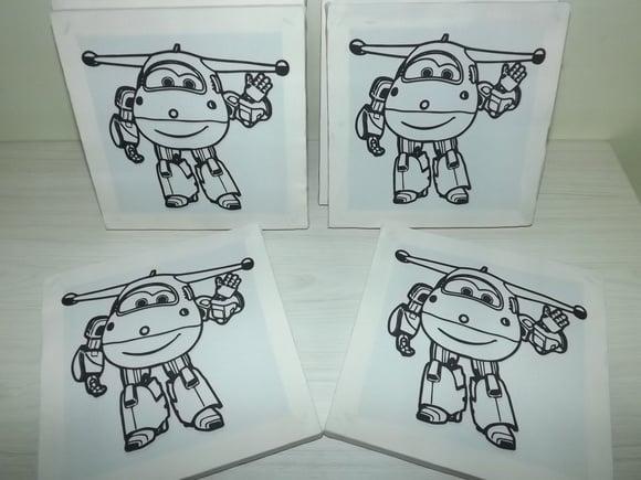Kit Tela Pintura Super Wings com Lapela