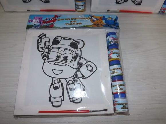 Kit Tela Pintura Super Wings com Lapela