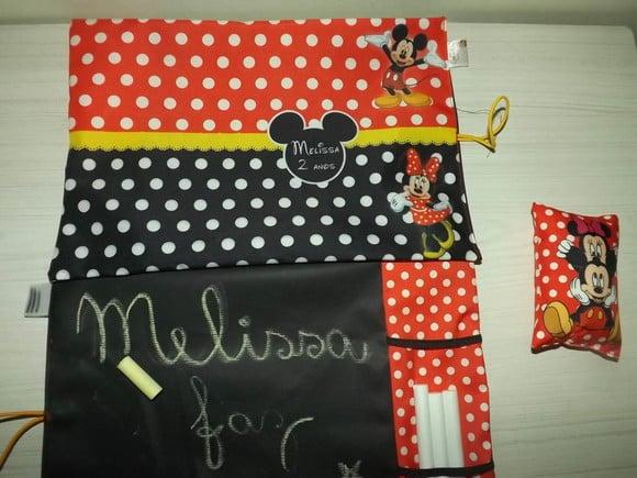 Lousa de Tecido Mickey e Minnie