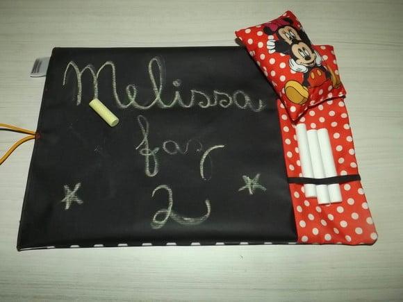 Lousa de Tecido Mickey e Minnie