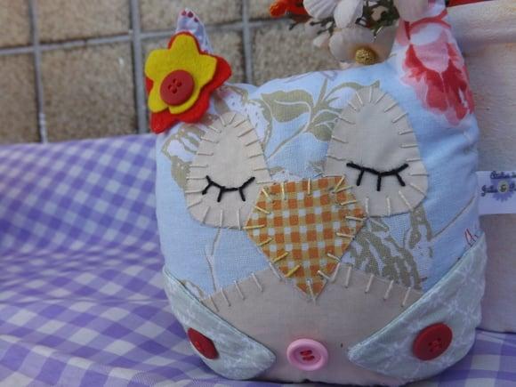 Peso de Porta Coruja Mãe e Filho I