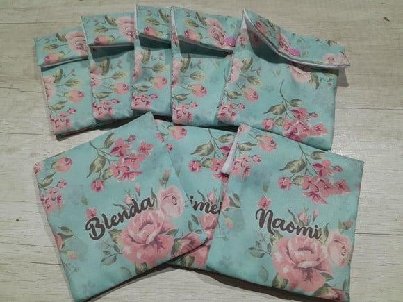 Porta Absorvente Personalizado Flores