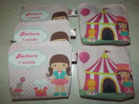 Porta Níquel Necessarie Circo Rosa
