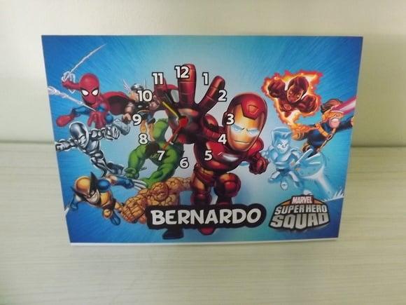 Relógio Personalizado Super Hero Squad