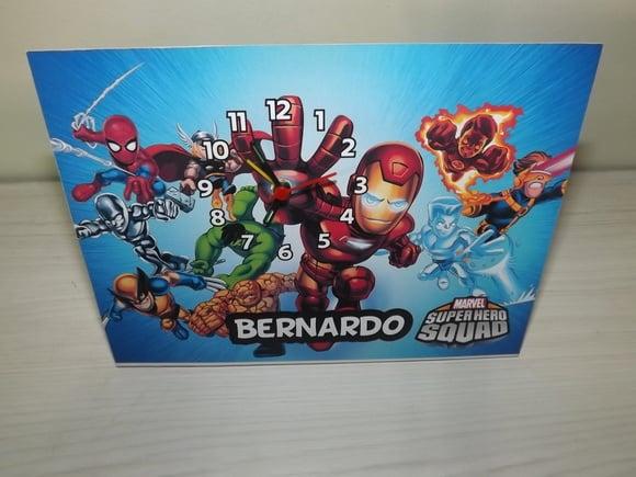 Relógio Personalizado Super Hero Squad