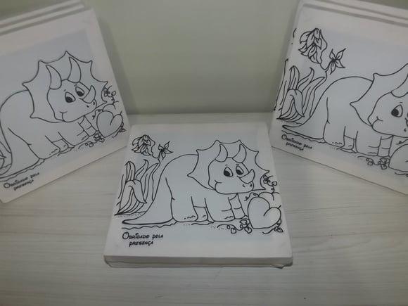 Tela de Pintura Personalizada Dinossauro
