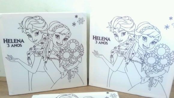 Tela de Pintura Personalizada Frozen Fever