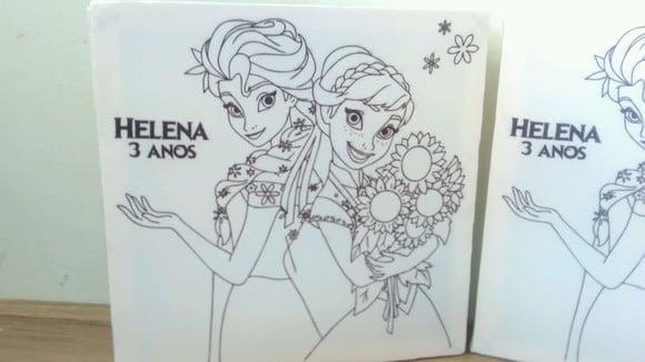 Tela de Pintura Personalizada Frozen Fever