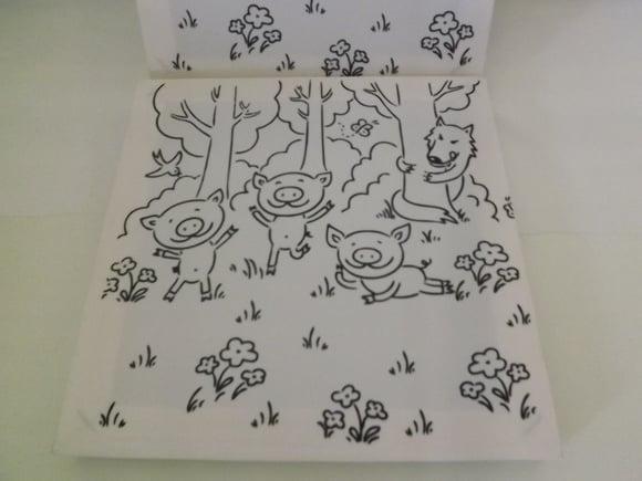 Tela de Pintura Personalizada Os 3 Porquinhos