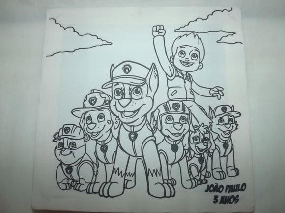 Tela de Pintura Personalizada Patrulha Canina