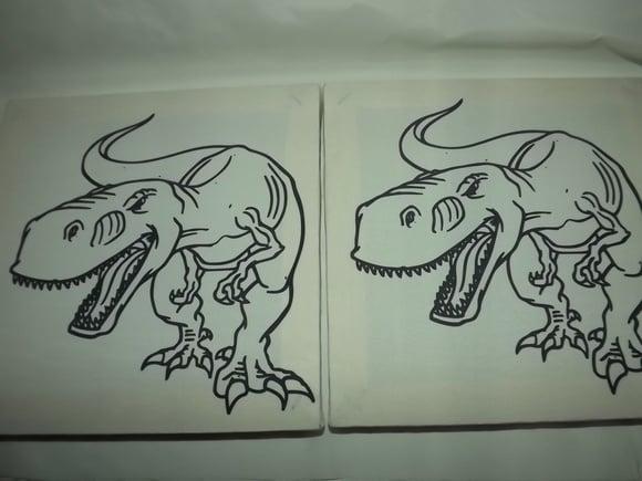 Tela de Pintura Personalizada Tiranossauro Rex