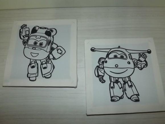 Tela de Pintura Super Wings Dizzy