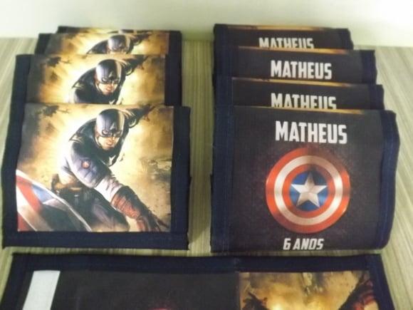 Carteira Personalizada Capitão América