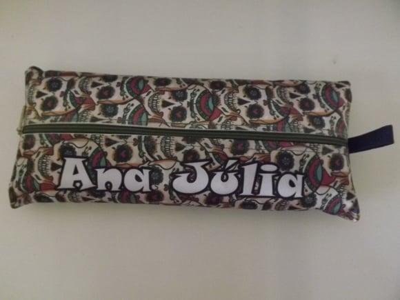 Estojo Personalizado Caveira Mexicana Verde