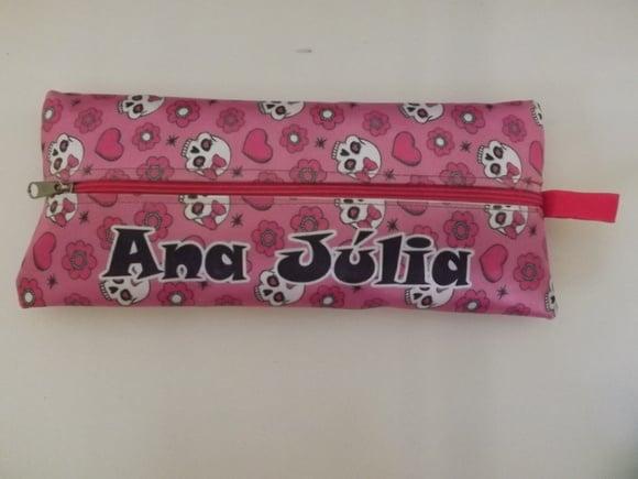 Estojo Personalizado Caveira Mexicana Rosa